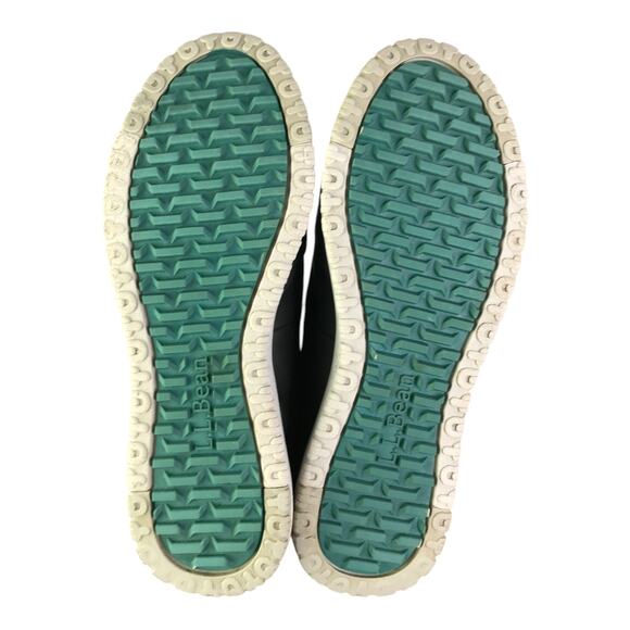 L.L Bean Booties Women Sz 7 Lite Black Gray Colorblock Leather Insulated Lace-Up - Picture 7 of 7